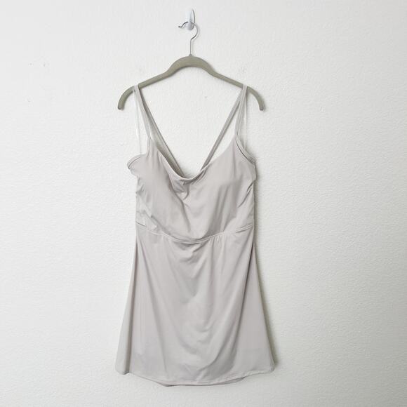 [Gilly Hicks] Gray Active Strappy Back A-Line Dress Built in Shorts NWT Size XXL - Picture 3 of 11
